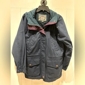 Pacific Trail Women’s Navy and Teal Hooded Jacket size Small